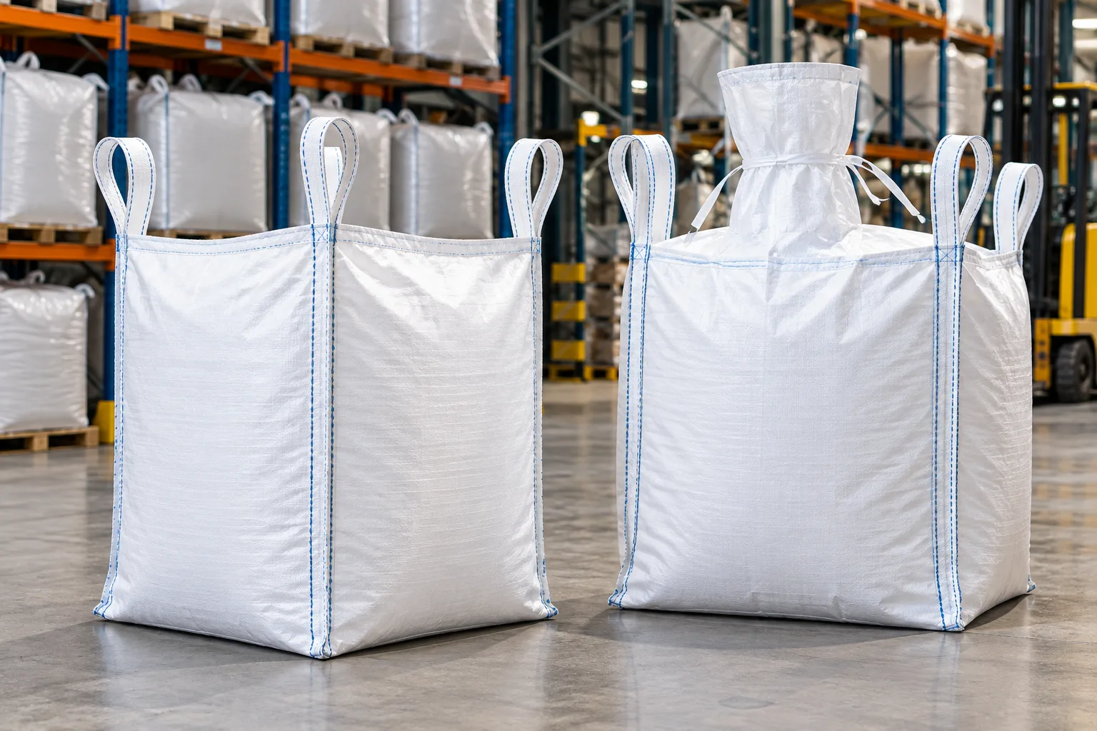 White FIBC Bags in Warehouse